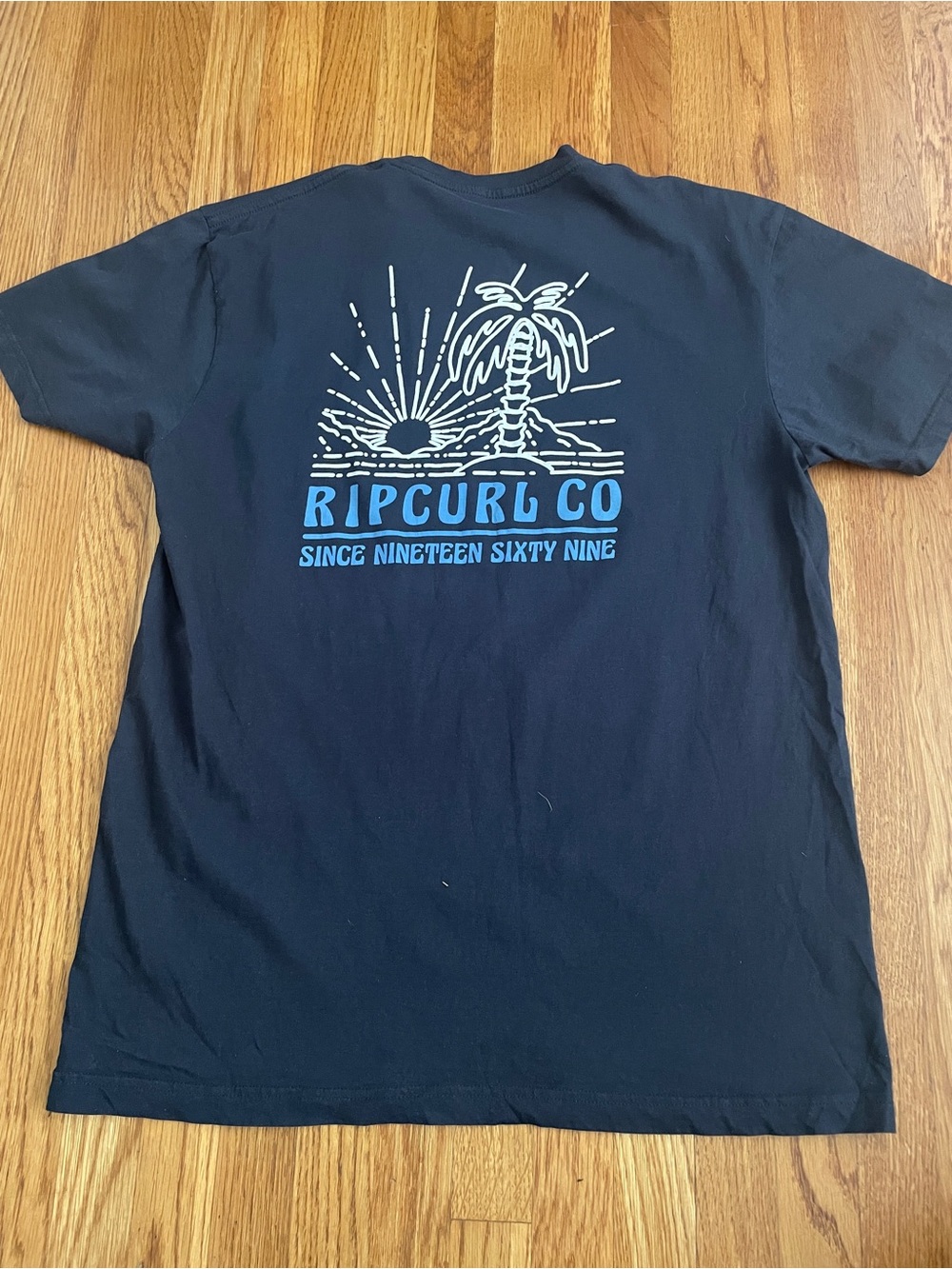 Rip Curl Men's Black tropical Crew Neck T-Shirt Large
